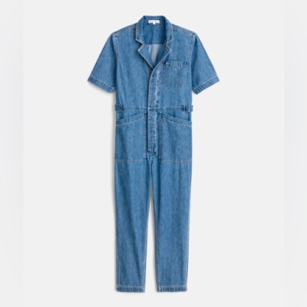 ✨SALE✨ Alex Mill Standard Short Sleeve Jumpsuit in Denim